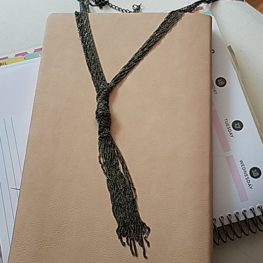 Dark silver necklace